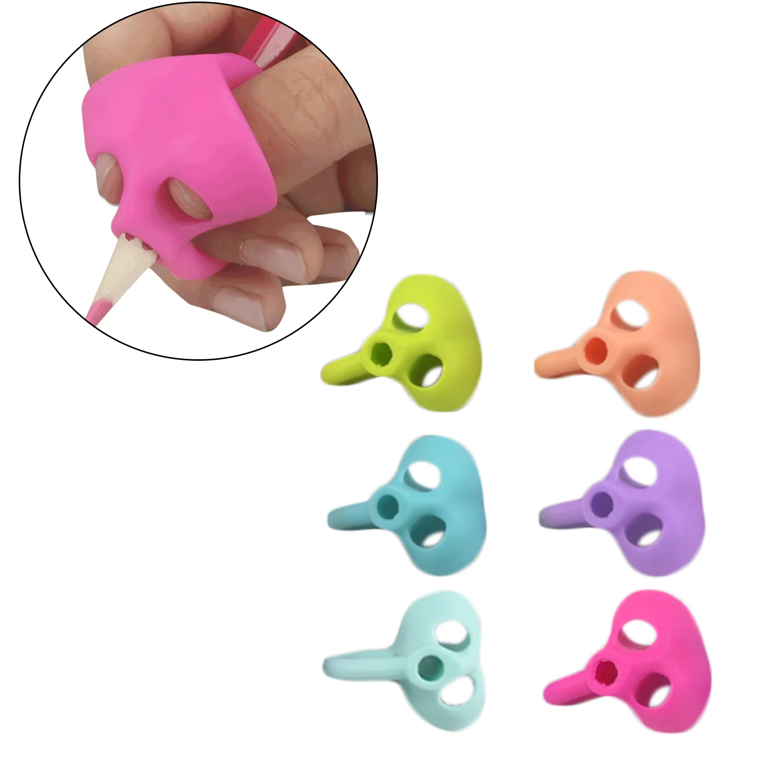 3 PCS Pencil Grips Writing Aid Grip Trainer Posture Correction Finger Grip for Kids Preschoolers Children Adults Special Needs