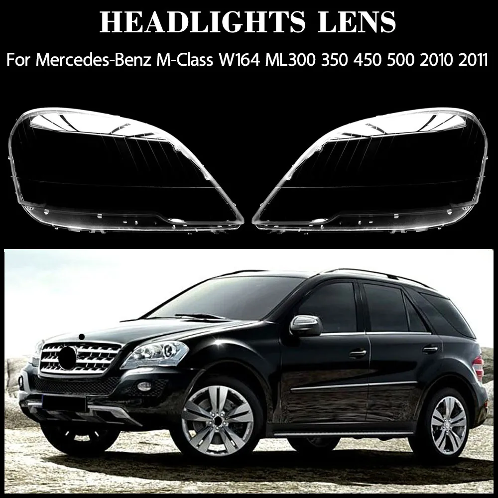 For Mercedes‑Benz M‑Class W164 2010 2011 Headlight Cover Replace Original Housing Glass Lens Lamp Shade Mask Lampshade Case Auto