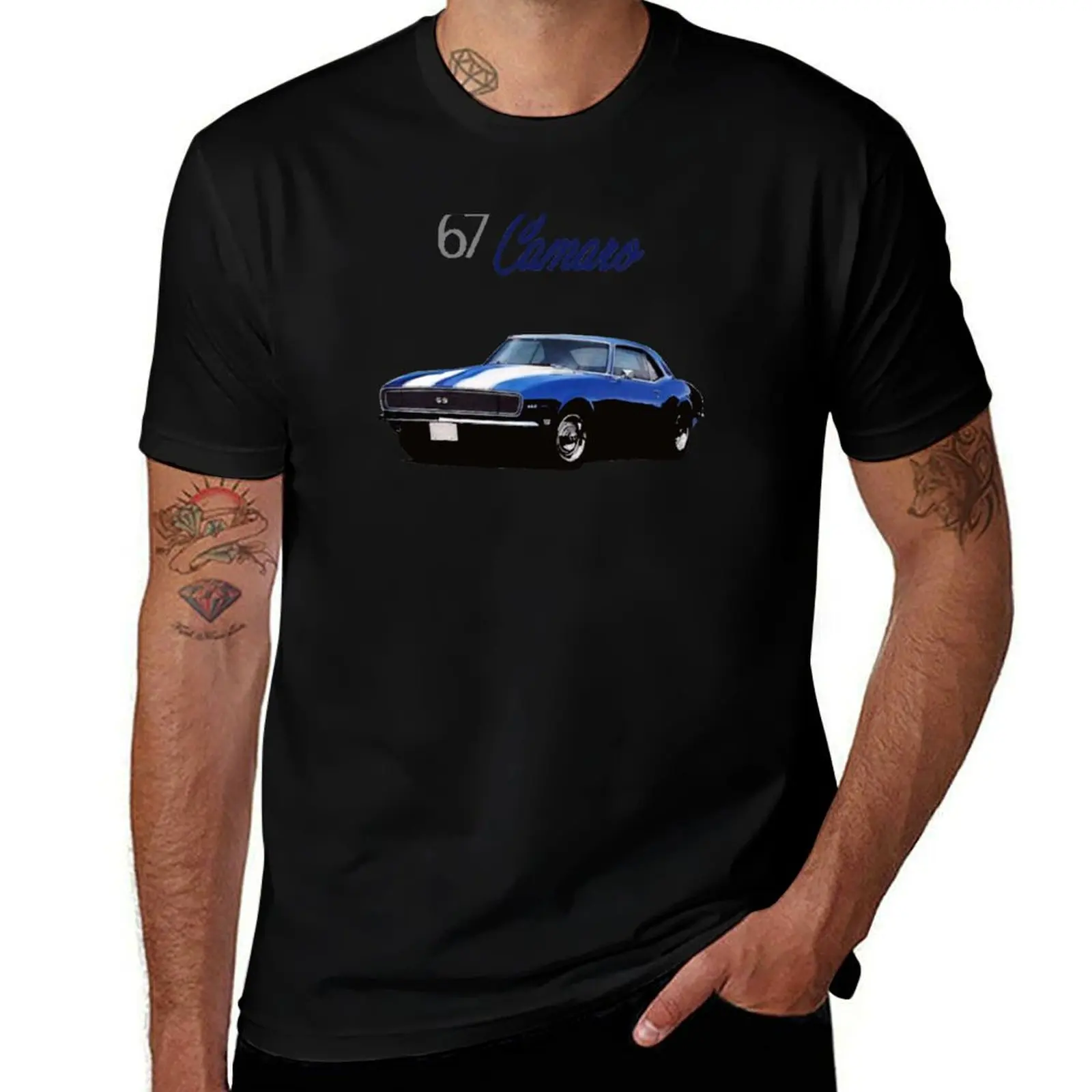 Camaro 67 SS muscle car vintage retro T-Shirt Lightweight Print T-Shirt