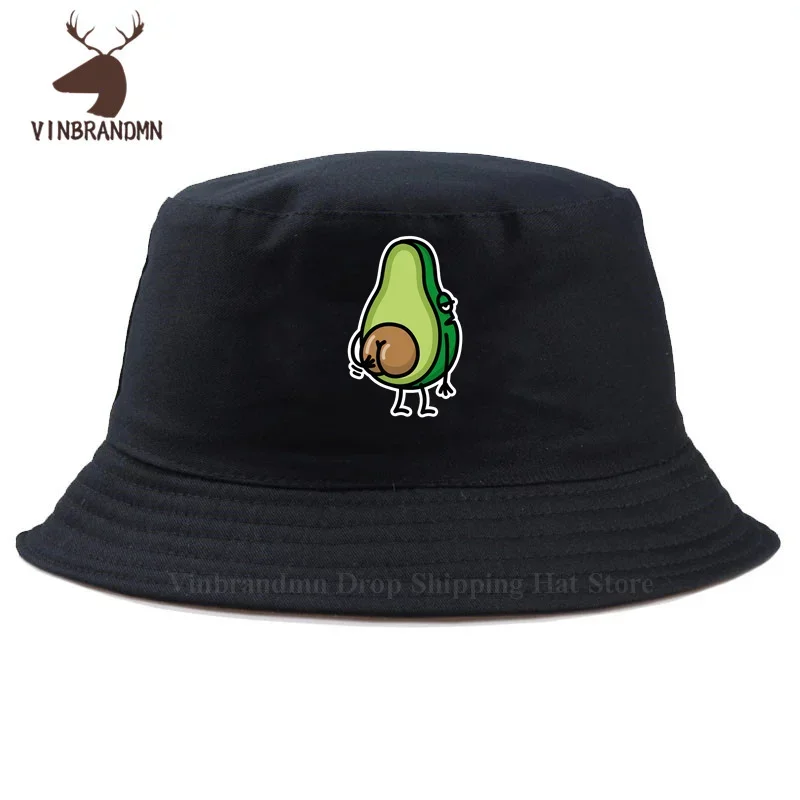 last popularity Avocado butt scratching ass Bucket hat Gift idea Graphic Print Harajuku Avocado hat Newest fashion Baseball caps