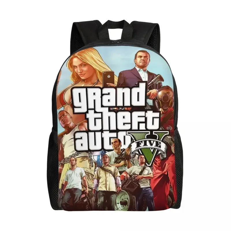 Mochila de viaje de aventura Grand Theft para hombres y mujeres, bolsa de libros para computadora portátil, bolsas de día para estudiantes