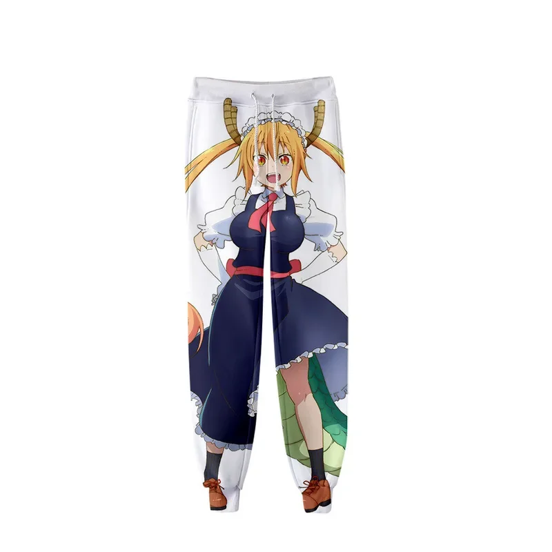 Pantalon de jogging Dragon Maid pour hommes et femmes, pantalon de survêtement décontracté, anime 3D, Miss Kobayashi, Kanna Kamui, Fjhip Hop, costume de cosplay