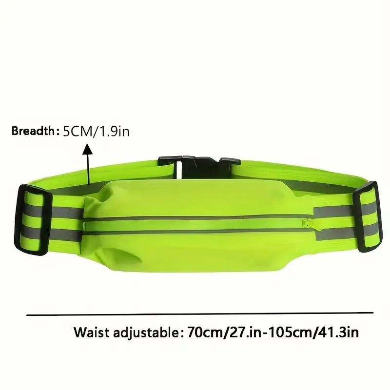 Sac de taille de course de sport, élastique et extensible, ceinture de cyclisme et de course confortable, sangles de bras et de jambe réglables, sac de rangement pour sports de plein air pour la course de nuit et le cyclisme