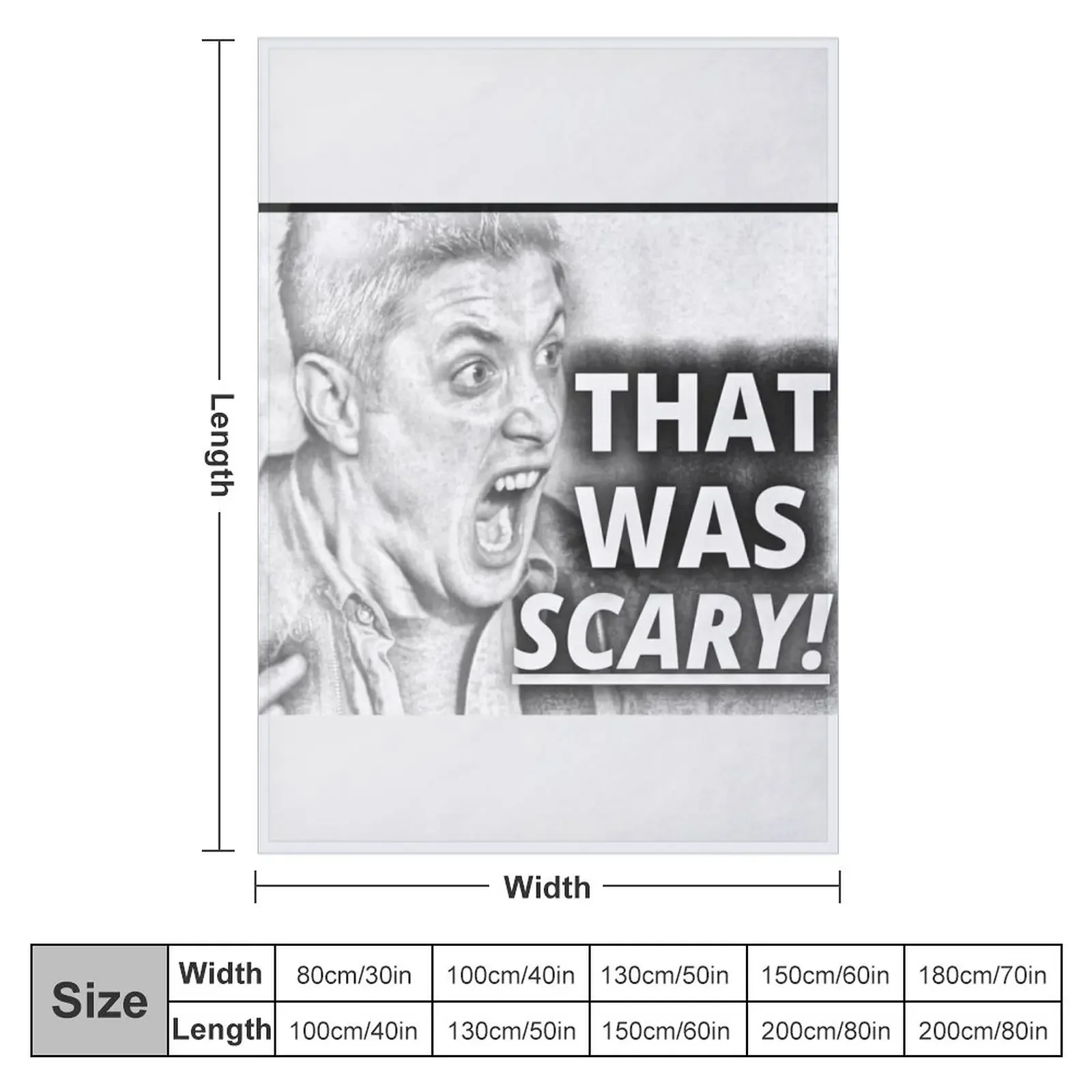 That Was Scary Dean - Sketch Throw Blanket Stuffeds Custom Blankets