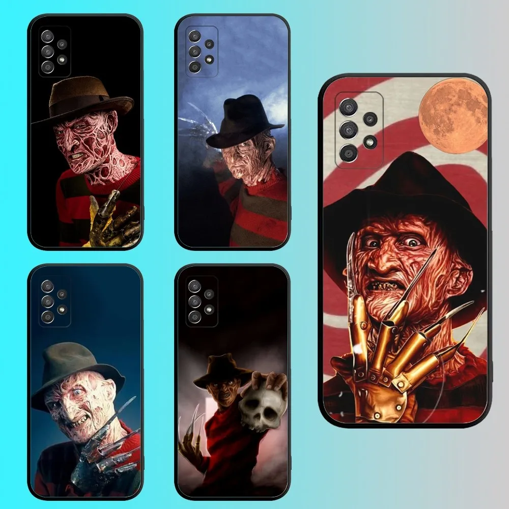 F-Freddy horror K-Krueger Phone Case For Samsung S 25,24,21,22,23,30,20,Ultra,Plus,Fe,Lite,Note,10,9,5G Black Soft Shell