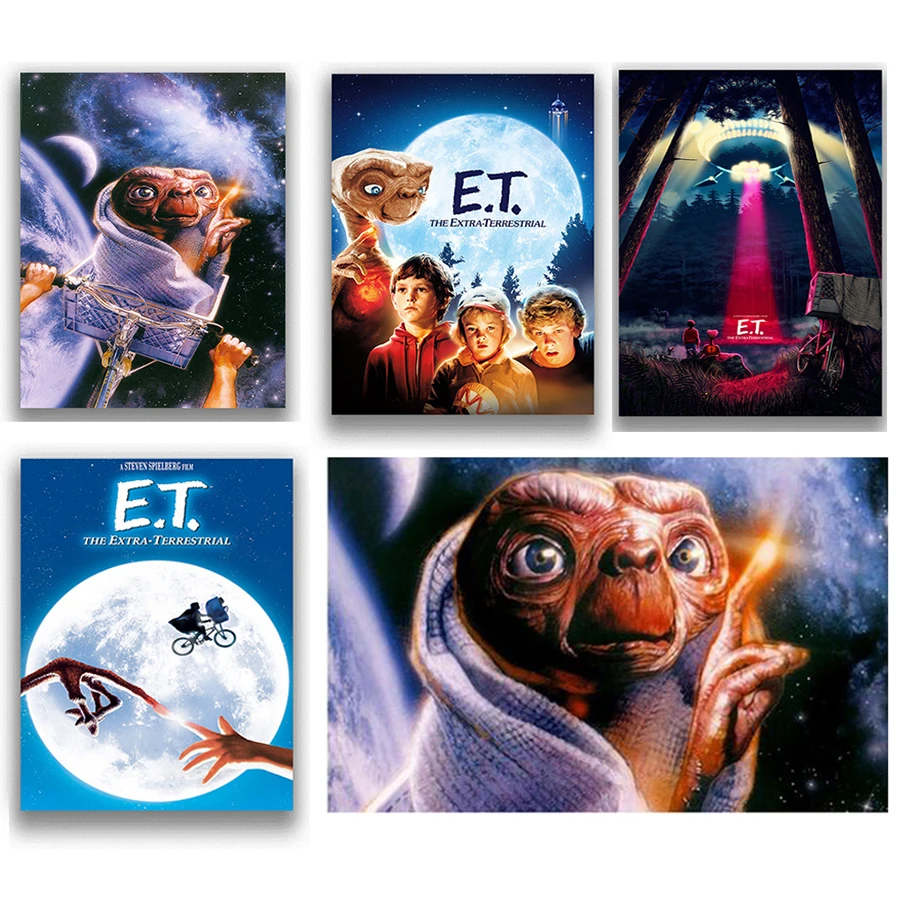 E.T the Extra 5D DIY Diamond Painting Mosaic Embroidery Cartoon Movie Cross Stitch Drill Handmade Craft Home Decor Kids Gift