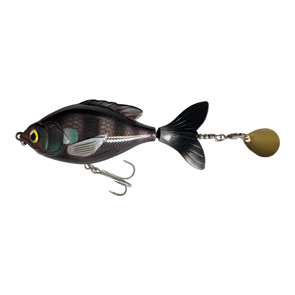 1 Stück Rotierender Schwanz-Popper-Köder 9,5cm 16,6g Oberflächenköder Wobbler Angelköder Lebensechter Künstlicher Harter Köder für Barsch und Hecht Angelzubehör – Detail 9