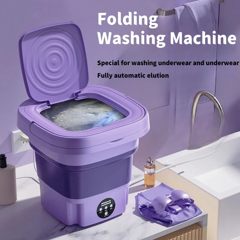 Mini Portable Folding Washing Machine For Home Dormitory Student Single Person Travel Automatic Small Washing Machine