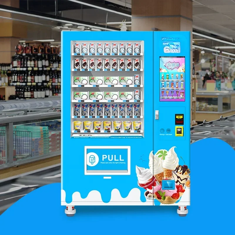 YG Ice Cream Pint Automatic Robot Vending Machine Video Technical Support Free Spare Parts 1 YEAR Online Support