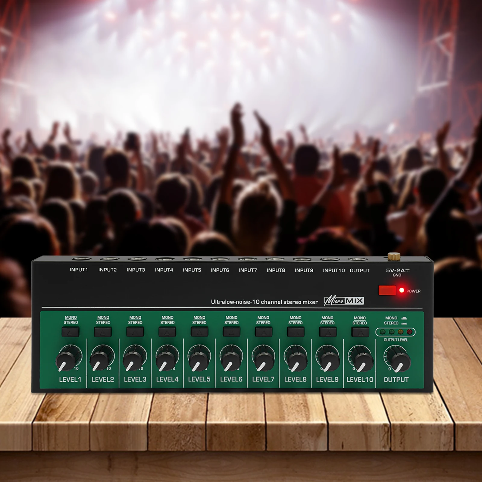 

10 Channel Audio Mixer, Mini Audio Mixer, Audio Mixer