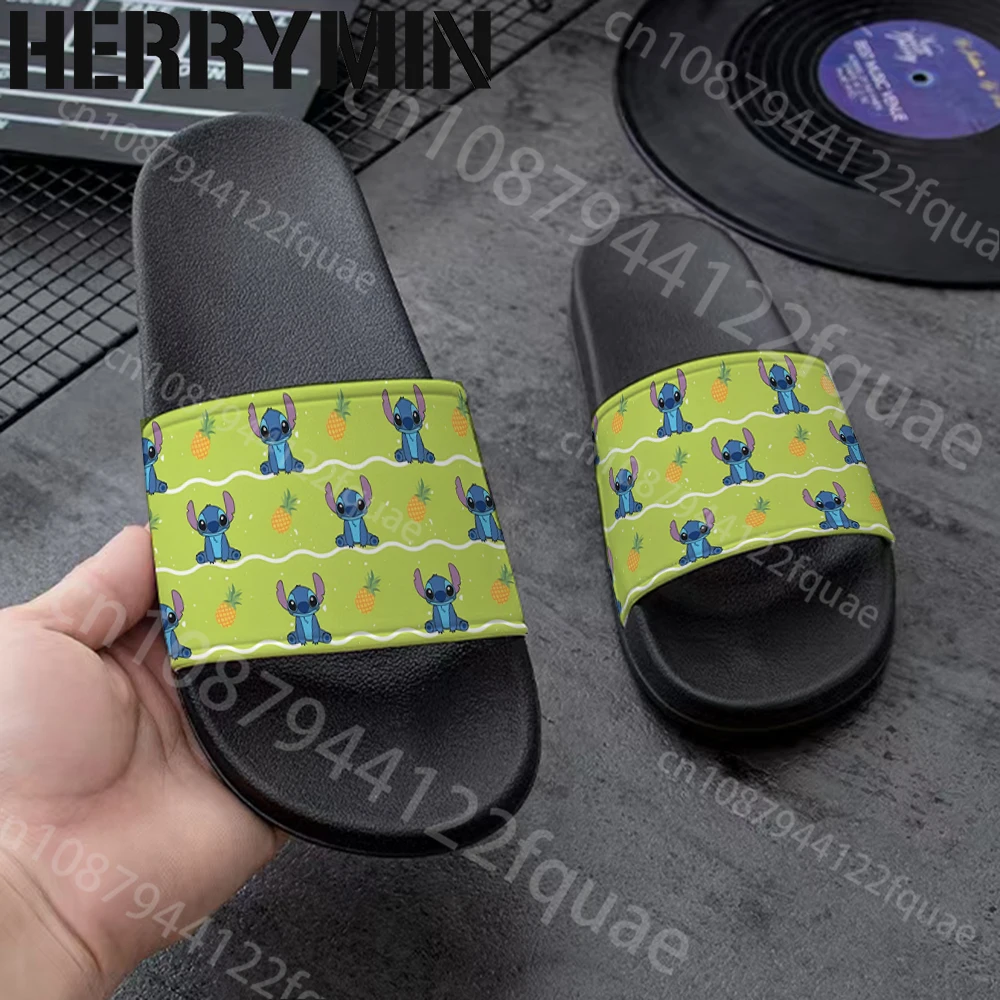 Klapki Stitch Antypoślizgowe Oddychające na Plażę i do Domu, Urocze, Kreatywne, Kawaii, Rozmiary 36-45, Sandały Łazienkowe