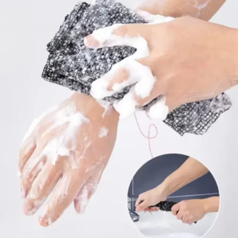 Nylon Body Wash Cloth Shower Bath Strap For Men Women Remove Dead Skin Skin Peeling Bathroom Cleaning Accessory