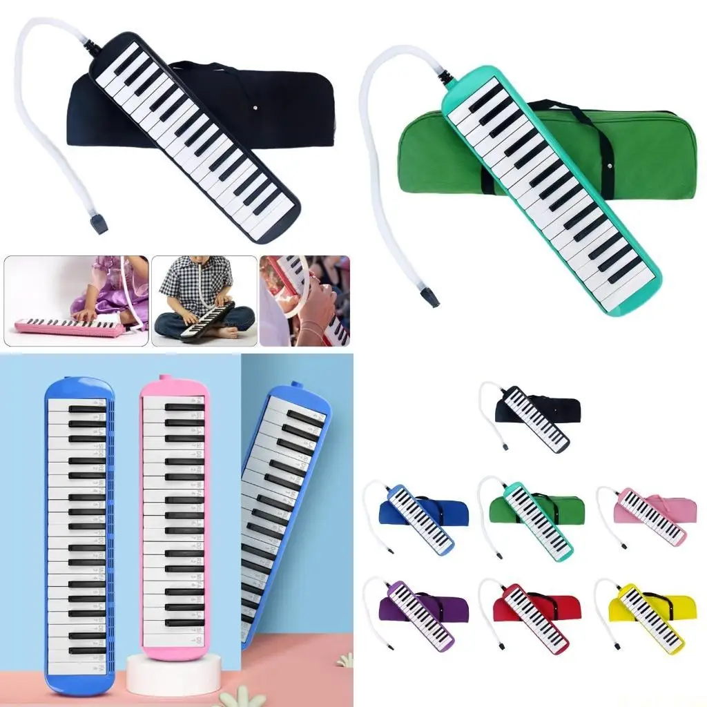 

M5TC 32 Keys Melodica Wind Instrument with Long Tube & Carry Bag, Air Piano Keyboard