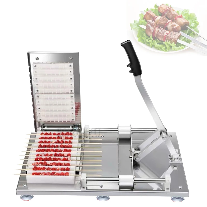 

Manual Meat Skewer Machine Skewer Kebab Maker Beef Pork Meat Barbecue Stringer String Machine BBQ Tool