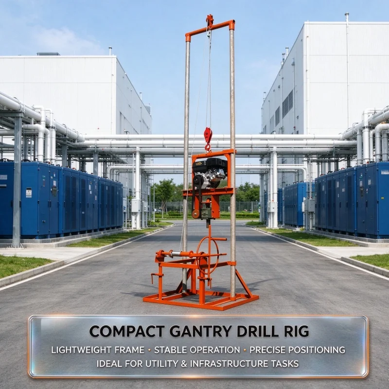 Customized Lightweight Gantry Water Well Drilling Rig, Small Easy Operation Drilling Machine for Farmland Well Drilling