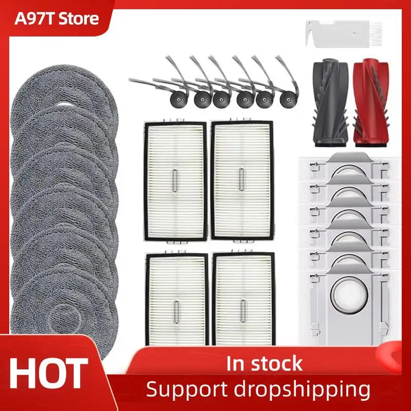 

A97T оригинальная основная щетка моющиеся аксессуары для пылесоса фильтр боковая щетка швабра тряпки мешок для пыли