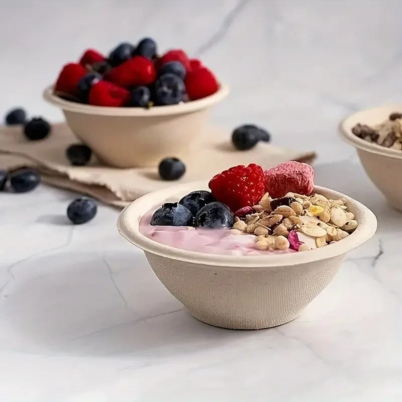 Disposable Paper Bowls Biodegradable Paper Bowls Family Party Soups Appetizers Desserts Fruit Salads Household Food Containers