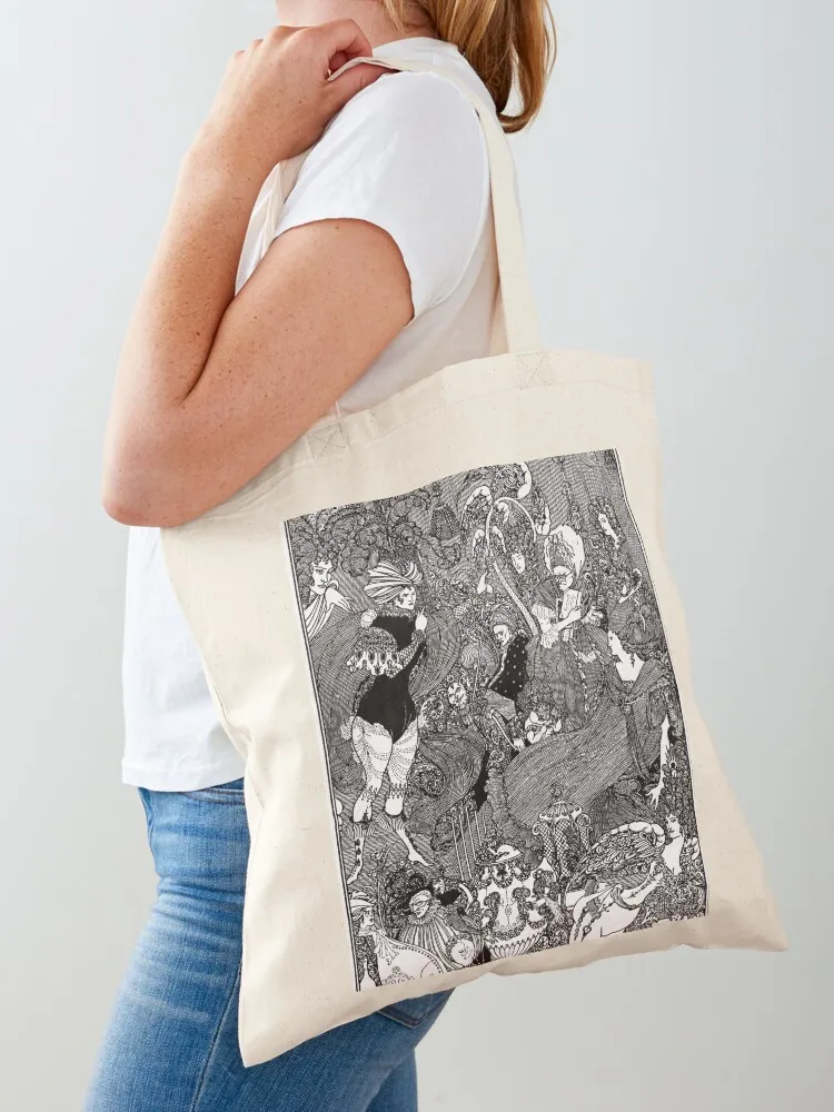 

The Cave of Spleen, 1896 - Aubrey Beardsley Tote Bag ecological bags bags for women custom canvas bag