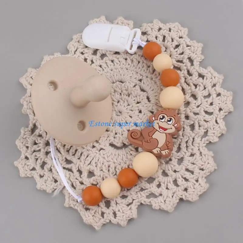 

090b Universal Pacifier Clip Clip Chain Chain Anti Lost Clip с мультфильмом для мальчиков и девочек подходит для всех пустышек,