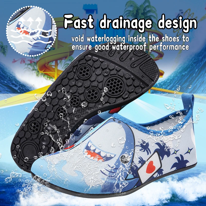 Kinder Wasser Strand Schuhe Schwimmen Barfuß Mädchen Schnell Trocknende Aqua Schuhe Junge Farbe Licht Weiche Slipper Schnorcheln Schwimmen Socken – Detail 6