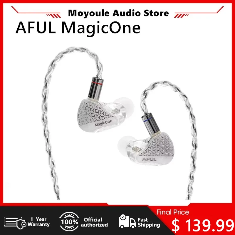 

AFUL MagicOne Single BA Driver in-Ear Monitors, 1BA IEMs Balanced Armature Earphones with SE-Math Acoustic Technology