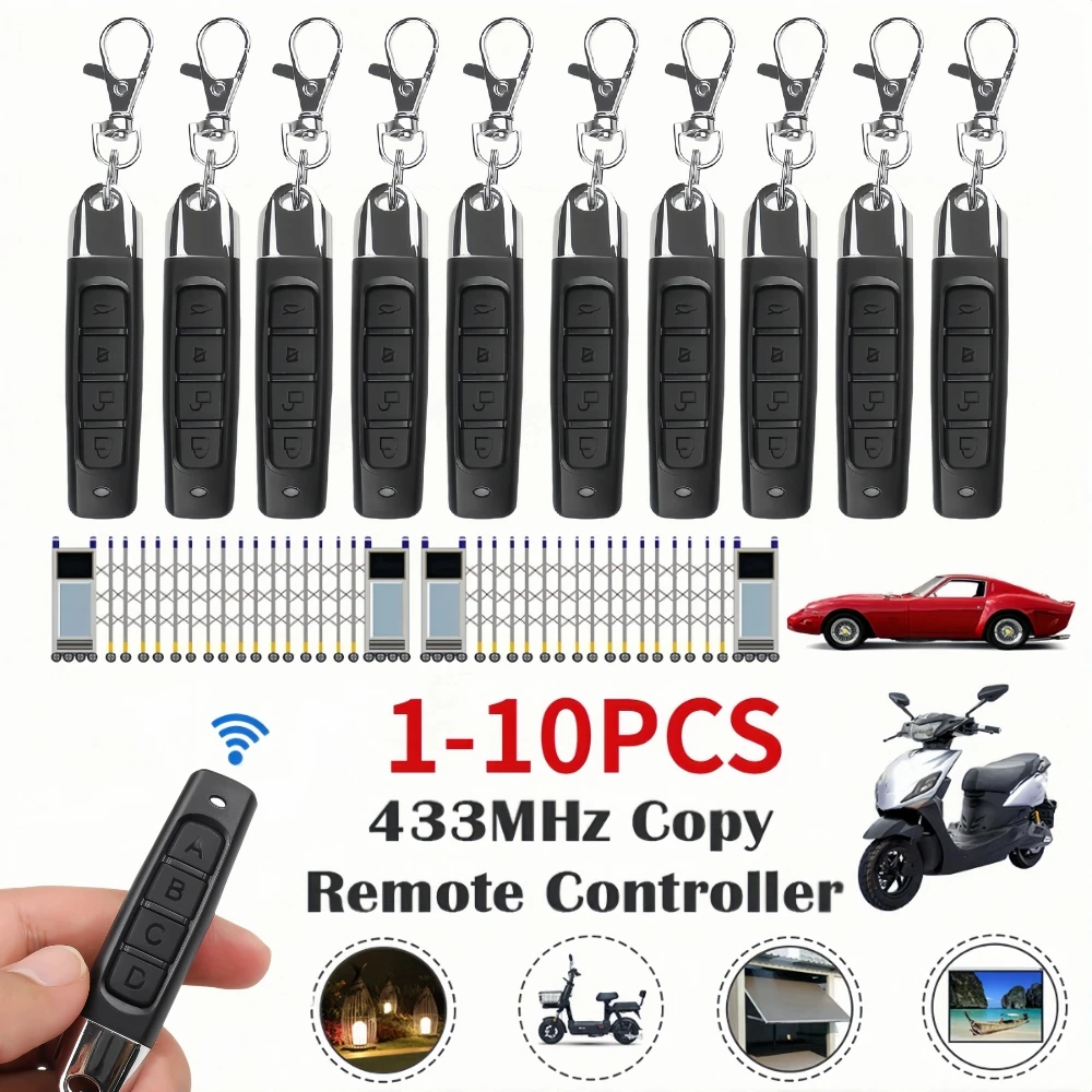 433mhz Remote Control Duplicator Universal Remote key Copy Clone Replacement Garage Door Keychain RF 433.92Mhz Transmitter