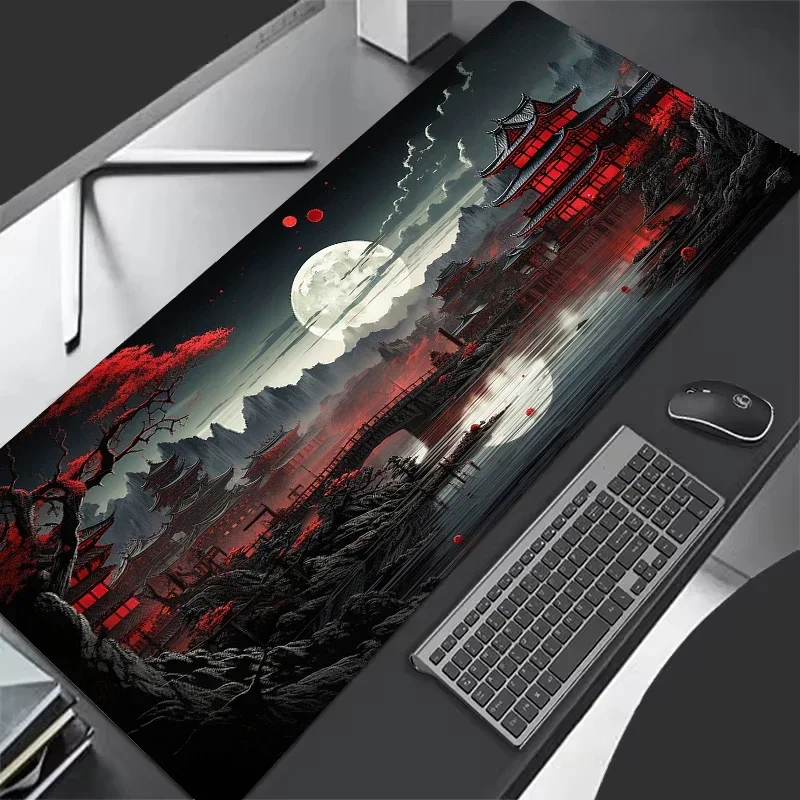 Sternenhimmel-Mond-Mauspad, groß, für Computer, Büro, Spiel, Tischsets, XXL, Gummi, rutschfest, Gaming-Tastatur, Mauspads, lange Schreibtischunterlagen