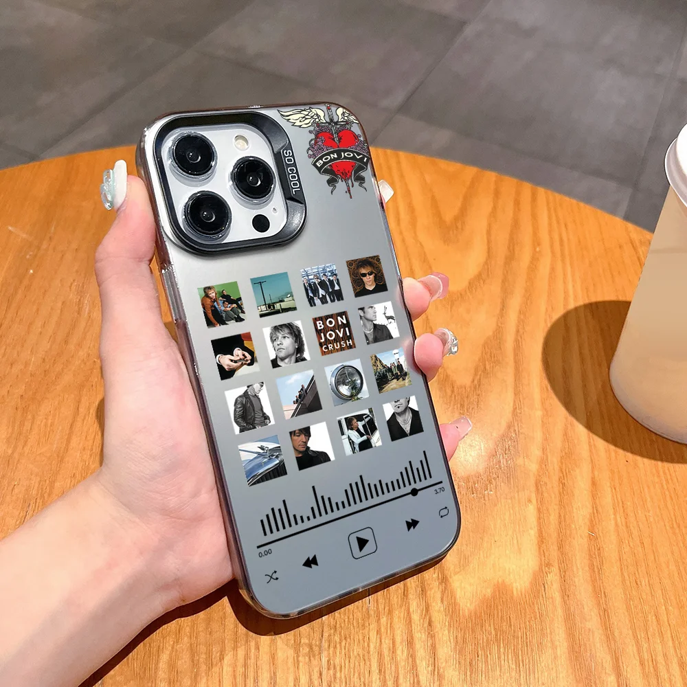 حافظة هاتف فرقة الروك FUNDA لهاتف سامسونج S25 S24 S23 A07 A17 A06 Ultra FE Plus غطاء حماية IMD ملون B-Bon J-Jovi #5