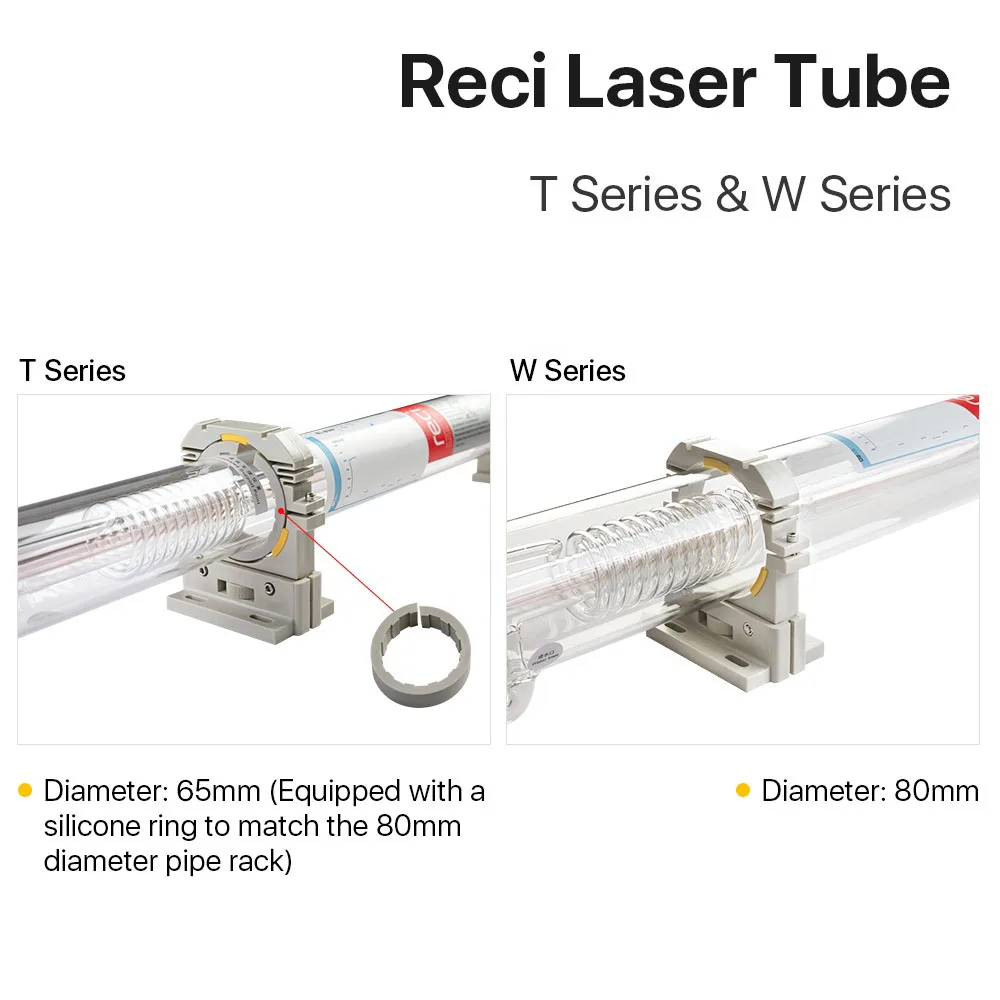 CL06 Reci 80W 100W 130W 150W 180W CO2 Laser Tube For Laser Cutting Machine