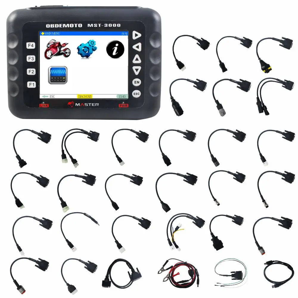 

MST-3000 Универсальный мотоциклетный диагностический сканер, инструмент для сканирования двигателя, работающий для сверхмощных мотоциклов