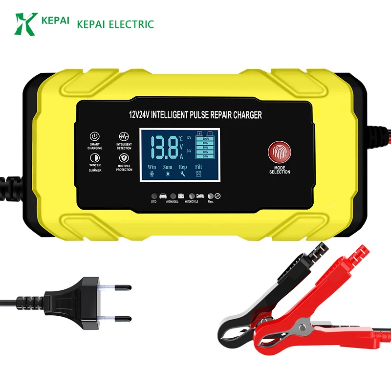 12V 10A 24V 5A Repair Battery Charger Automatic Switch Smart Pulse Repairing Motorcycle and Car Battery Chargers