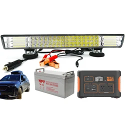 12V 24V 48V 20 Inch 288W Led Light Bar Spot Flood Combo Led Bar Camping Light Boat Lighting with Multiple Power Supply Mode