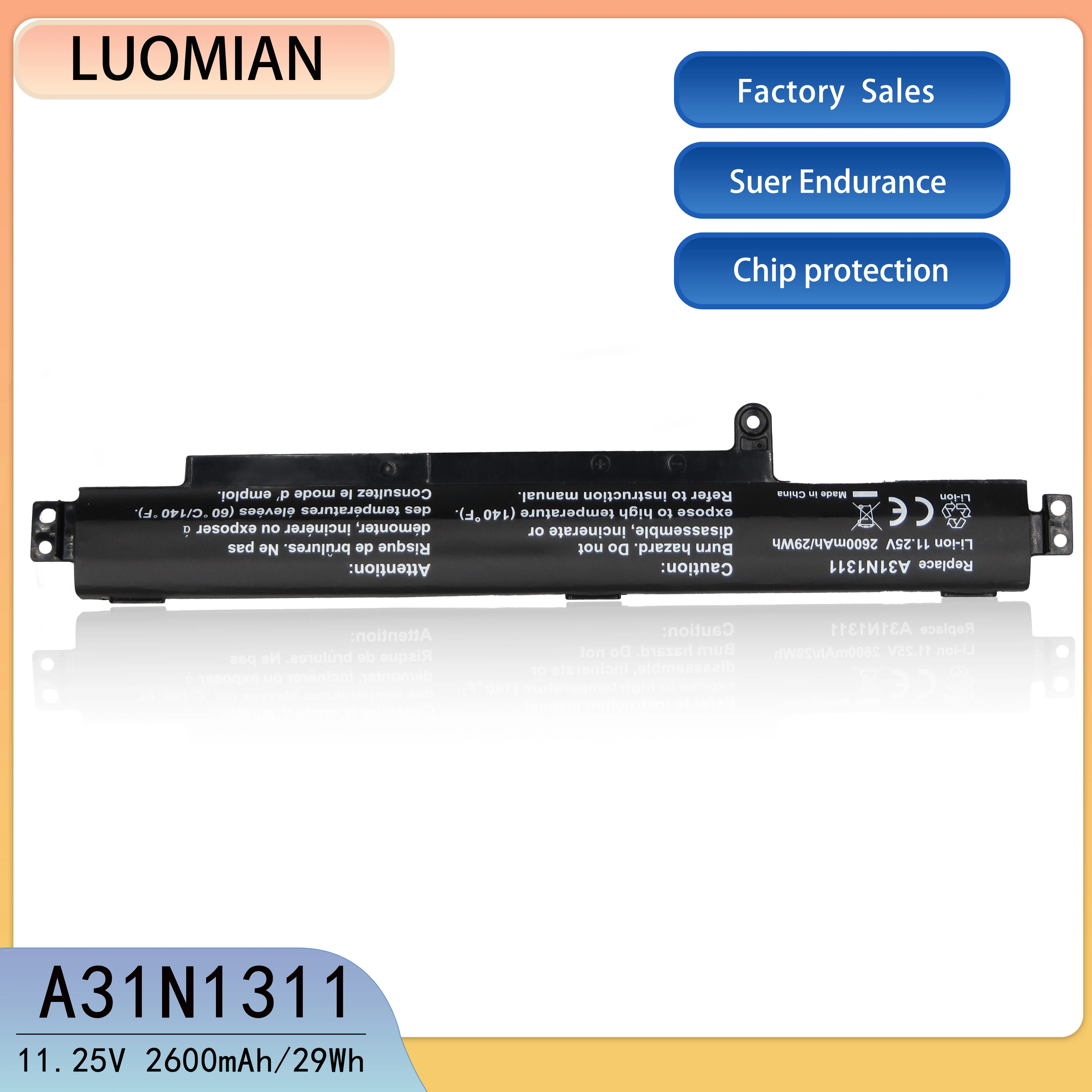 A31N1311 Laptop Battery for ASUS VivoBook  F102B F102BA X102B X102BA Series 11.25V 29Wh