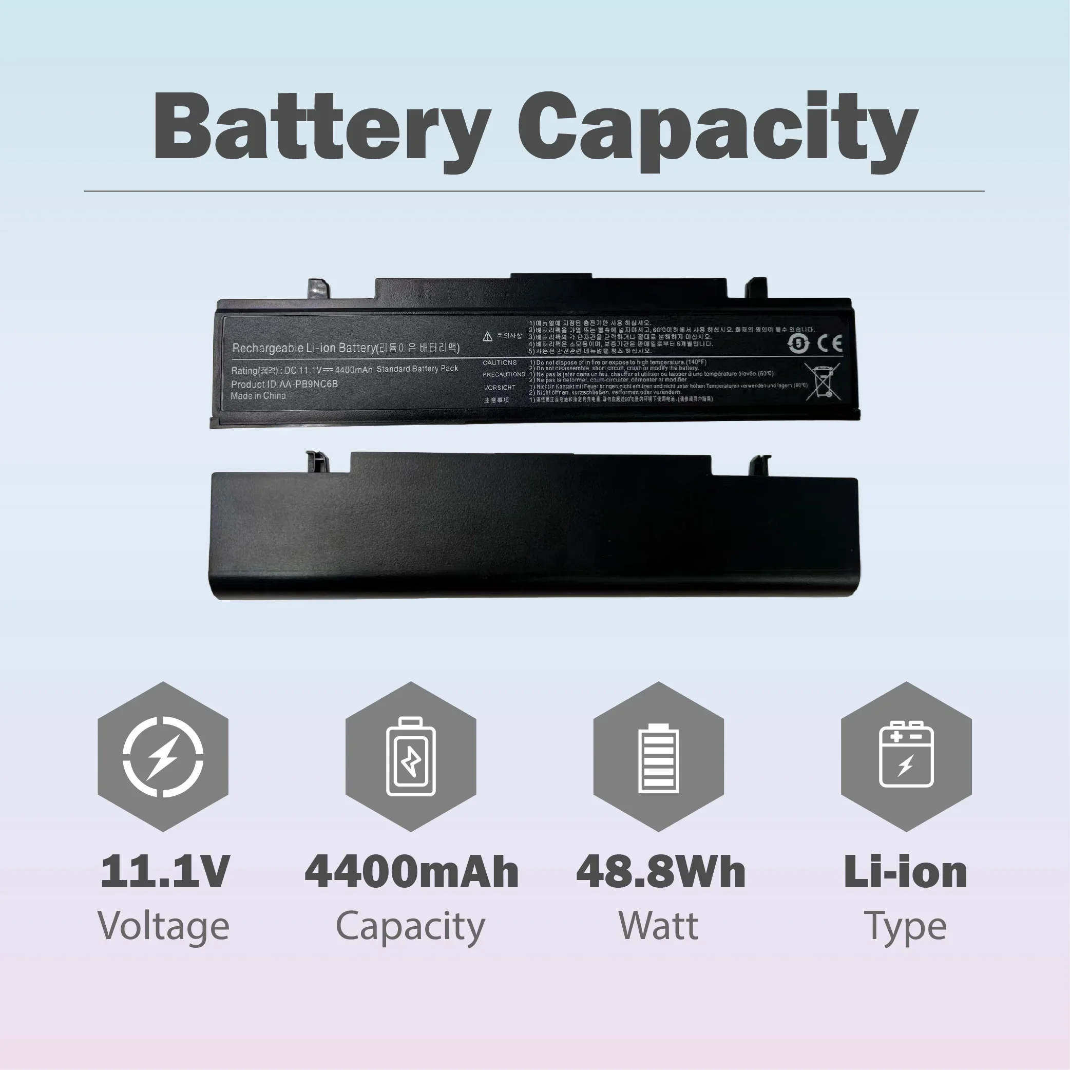 SWZY 4400mAh 11.1V AA-PB9NC6B Laptop Battery For Samsung R468 RV411 R428 R429 R439 R467 R470 R440