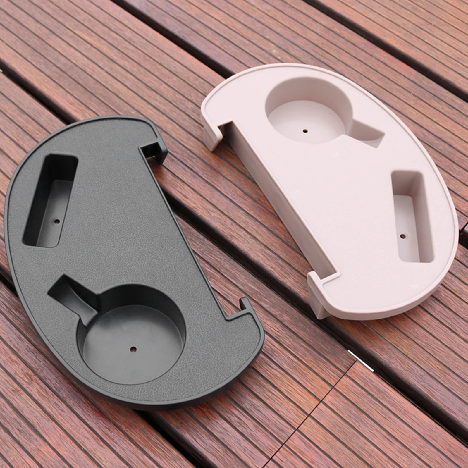 Foldable Reclining Chair Tray Durable Snack Tray Clip on Chair Table Portable Drink Cup Holder for Garden Chair Camping Outdoor