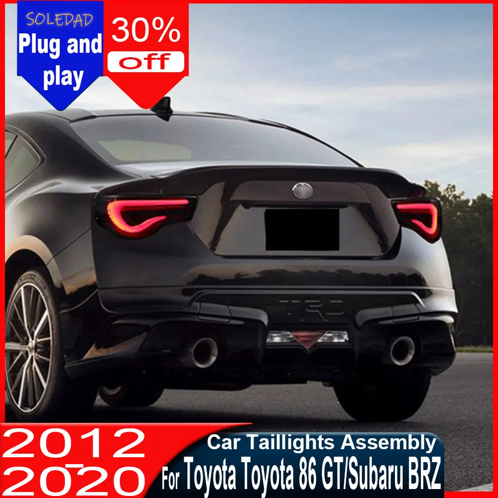 Luces traseras para Toyota 86GT Subaru BRZ 2012-2020, actualización de luces traseras con intermitentes dinámicos, accesorios LED, conjunto de luces traseras para coche.