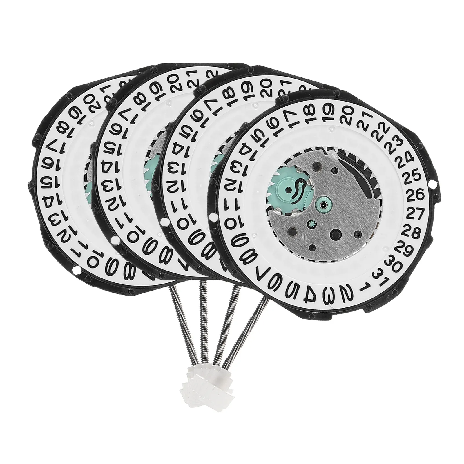 4Pcs Watch Day Dial for Repairing Lightweight Metal Replacement Reliable Performance Perfect Gift for Watch Enthusiasts