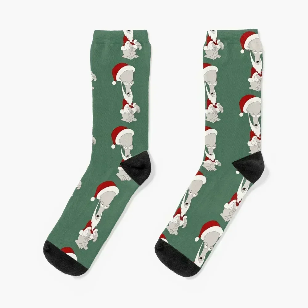 Roger as Santa Socks anime funny gifts cotton shoes Luxury Woman Socks Men's golf Men's happy winter Socks For Women Men's