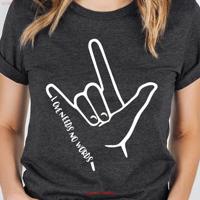 ASL Awareness T Shirt s Be Kind Support Kindness Language Hand Sign long or short sleeves