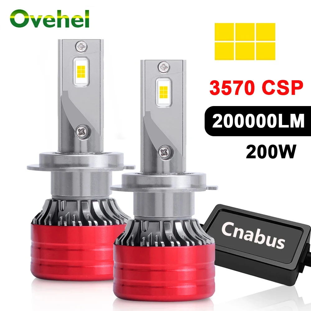 

OVEHEL Car Headlight H4 26000LM 80W CANBUS LED Headlight H7 H1 H8 H9 H11 9005 HB3 9006 HB4 6000K Auto Headlamp Fog Light Bulbs