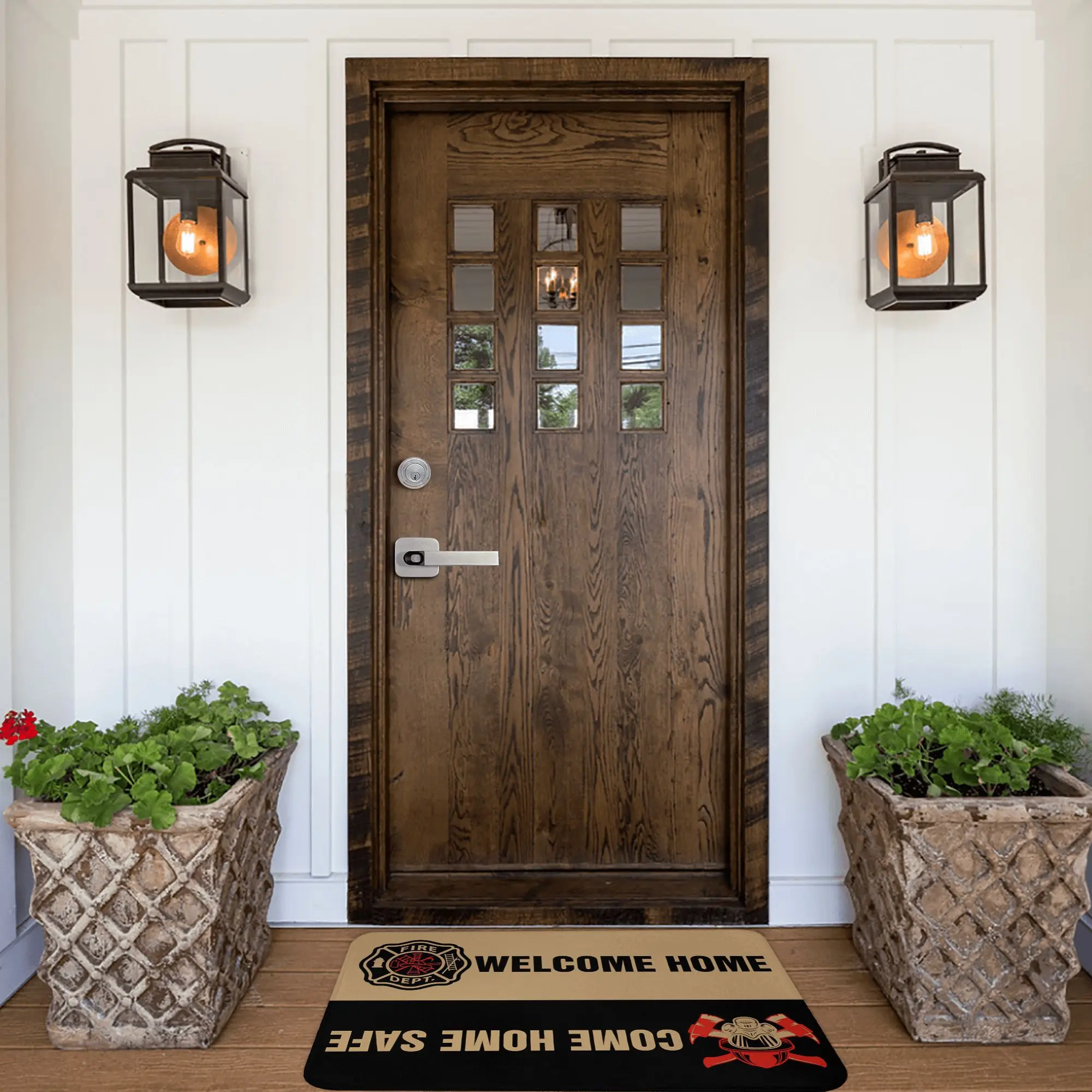 ترحيب المنزل تعال المنزل الآمن رجال الاطفاء الجبهة باب حصيرة المضادة للانزلاق في الهواء الطلق سريعة الجافة ممسحة الطابق حمام مدخل البساط السجاد
