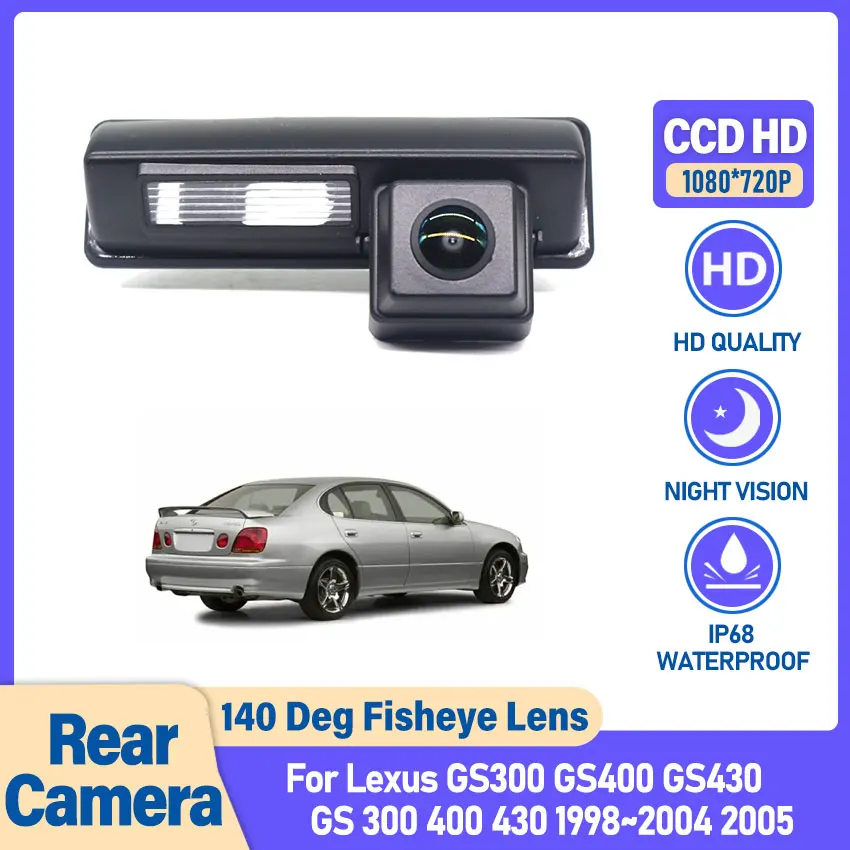 HD CCD 1080P Car Parking Camera Rear View Reversing Back UP Camera For Lexus GS300 GS400 GS430 GS 300 400 430 1998~2005