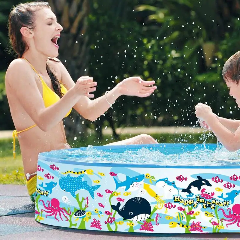 Kiddie Pool Instant Kids Swimming Pool Above Ground Swimming Play Pool Children\'s Hard Pool Indoor Outdoor Bathing Tub in Deep