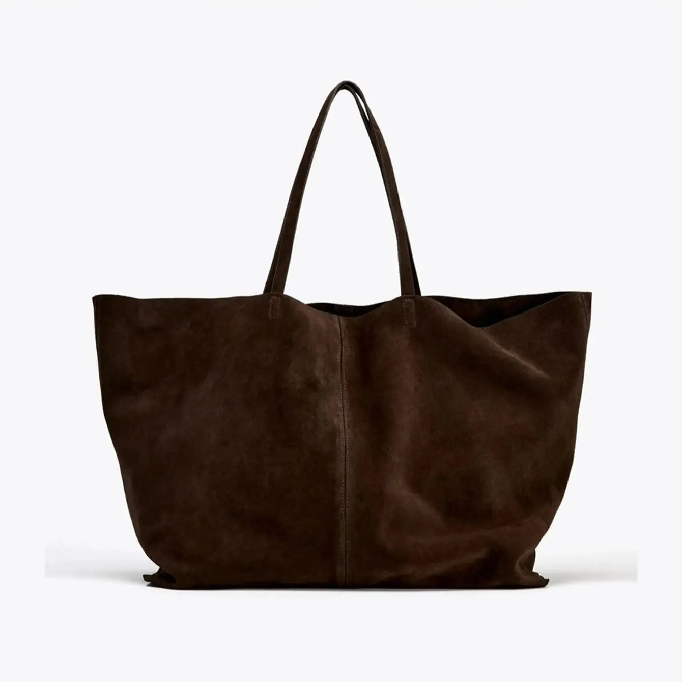 Women's Large Suede Tote Bag Luxury Design Commuter High-end Armpit Bag Soft Handle Fashion Shoulder Handbag for Ladies