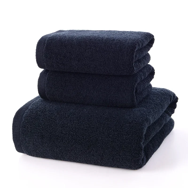 100% Cotton Thickening Black Towels Water Absorption Hotel Homestay Bath Towel High Quality Stain-Resistant Shower Home Textile