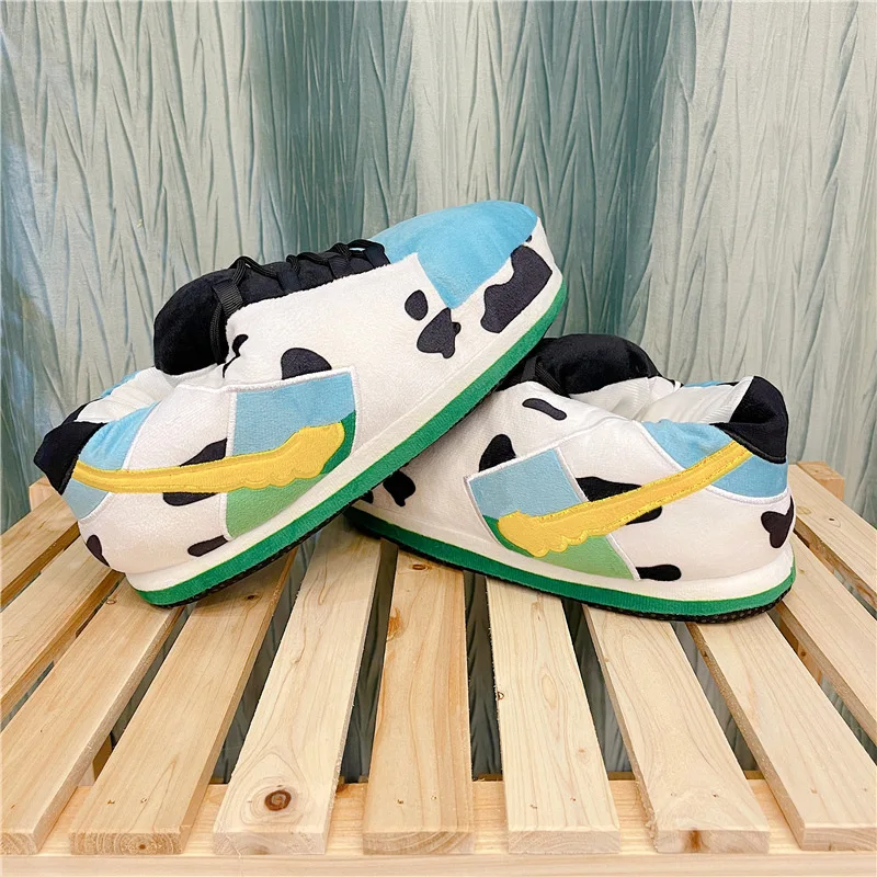 Women's/Men's Winter Cotton Shoes Cute Cartoon Animal Warm Home Plush Shoes Women's Men's Foam Sneakers Bread Fat Slippers