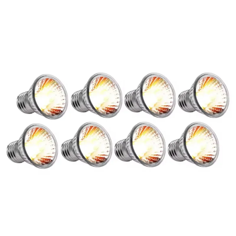 A50Q-8PCS UVA + UVB Reptile ampoule chauffante serpent tortue animal de compagnie spectre complet plinthe UV ampoules lumière chauffante
