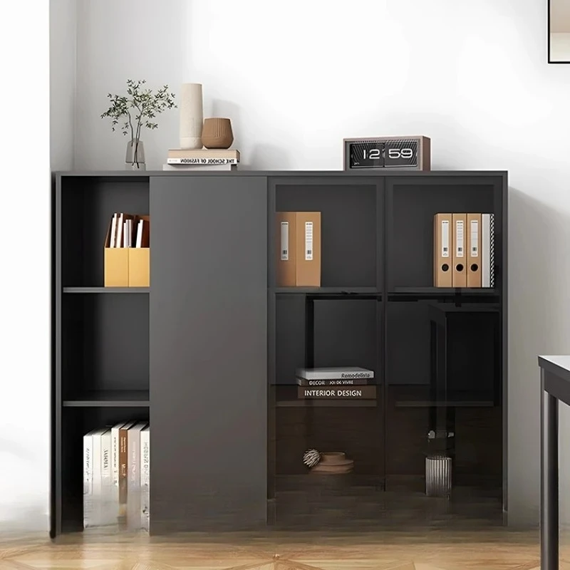 lmm1 light luxury simple modern solid wood filing cabinet glass with lock office filing cabinet