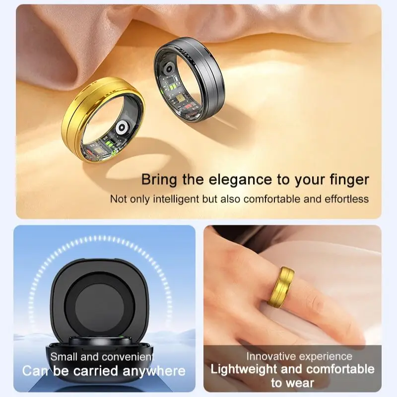 AMZMAX Smart Ring Heart Rate Blood Oxygen Sleep Monitoring Pedometer Calorie Multifunctional Sports Fitness Smart Finger Ring image 2