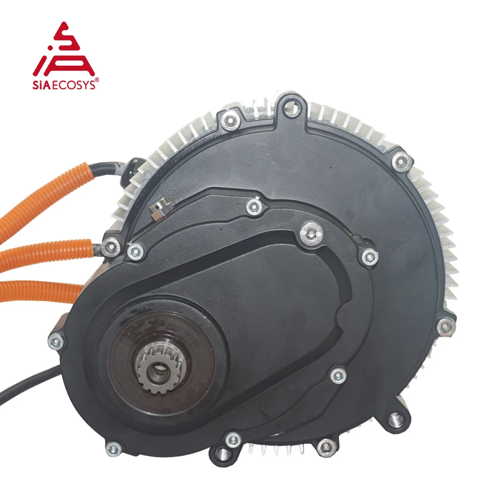 

SIA200-50 Peak 26kW 92N.m PMSM Mid Drive Motor with 1:2.04 Gear Ratio IP67 Motor for Electric Motorcycle